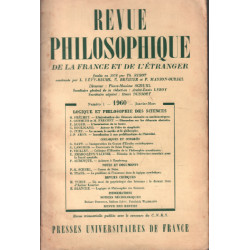 Revue philosophique/ janvier -mars 1960 / logique et philosophie...