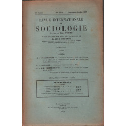 Revue internationale de sociologie / septembre -octobre 1933 /...