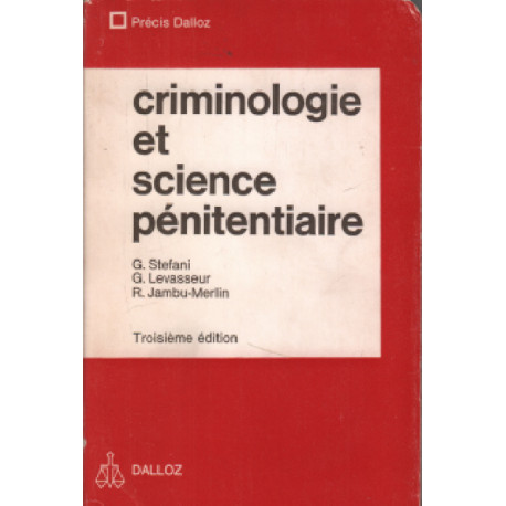 Criminologie et science pénitenciaire
