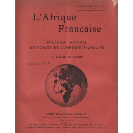 Bulletin mensuel du comité de l'afrique française et du comité...