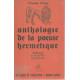 Anthologie de la poesie hermetique / préface d'eugene canseliet