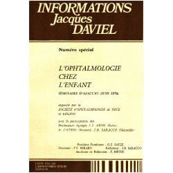 Informations jacques daviel / numero special : l'ophtalmologie chez...