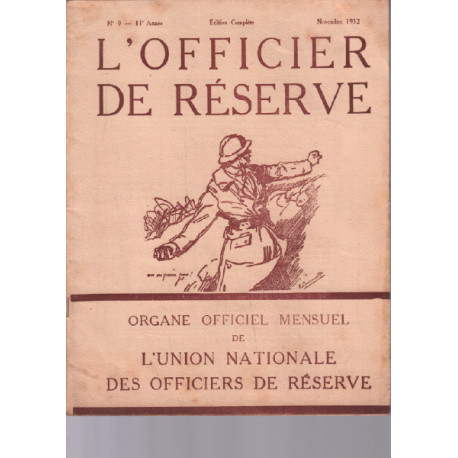 L'officier de réserve n° 9 - 11e année ( 1932 )