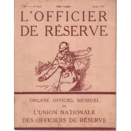 L'officier de réserve n° 1 - 12e année ( 1933 )