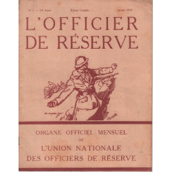 L'officier de réserve n° 1 - 13e année ( 1934 )