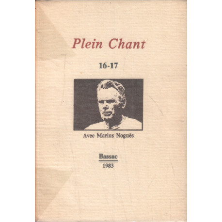 Revue plein chant n° 16-17 / avec marius nogues