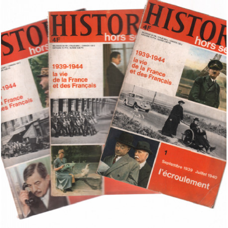1939-1944 / la vie de la france et des français / complet en 3 tomes