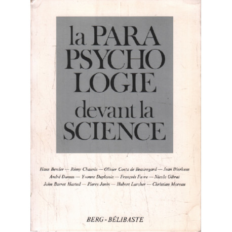 La parapsychologie devant la science