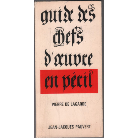 Guide des chefs d'oeuvres en péril