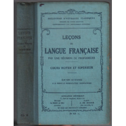 Lecons de langue francaise / cours moyen et supérieur