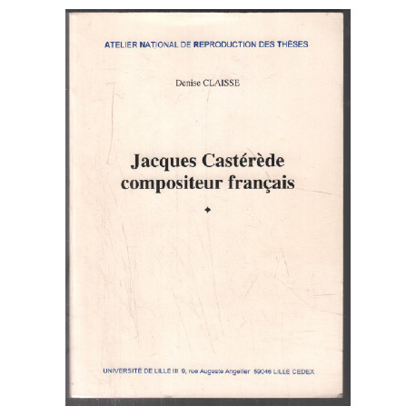 Jacques castérède compositeur francais