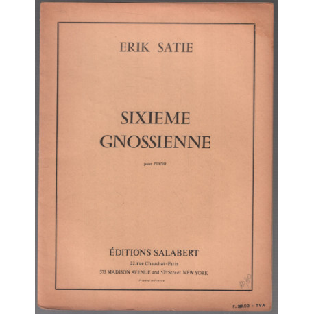 Sixième Gnossienne pour piano