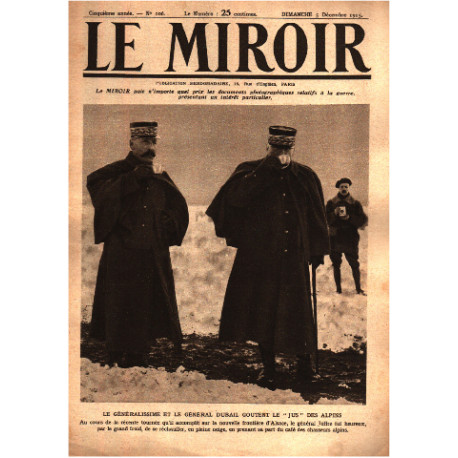 Le miroir publication hebdomadaire n° 106 / le genéralissime et...