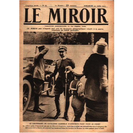 Le miroir publication hebdomadaire n° 87 / le lieutenant de...