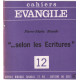 Cahiers évangile n° 12 / selon les écritures