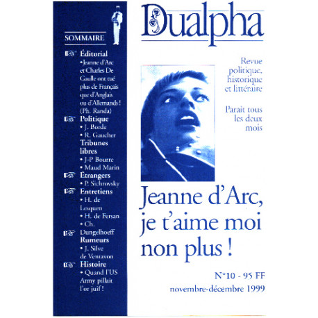 Revue politique historique et litteraire -dualpha n° 10 / jeanne...