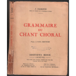 Grammaire du chant choral