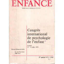 Congres international de psychologie de l'enfnat / paris juillet 1970