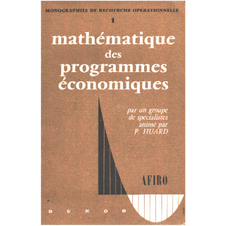 Mathematique des programmes economiques