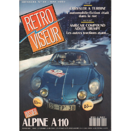 Revue rétroviseur n° 45 : dossier alpine A110 , chrysler A...