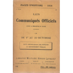 Pages d'histoire 1914-1918 /les communiques officiels depuis la...