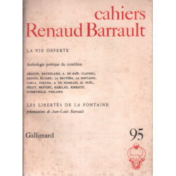Cahiers renaud barrault n° 95 / anthologie poétique du comedien-...