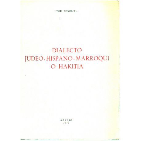 Dialecto judeo-hispano -marroqui o hakitia