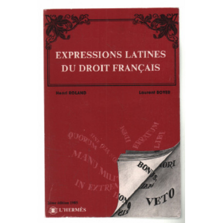Expressions latines du droit français