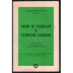 Notion de nationalite et nationalite algerienne
