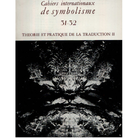 Cahiers internationaux de symbolisme n° 31-32