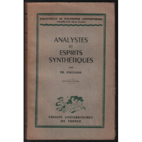Analystes et esprits synthétiques (1928)