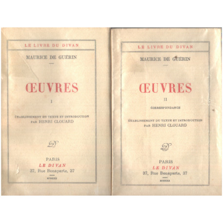 Oeuvres / 2 tomes / etablissement du texte et introduction par...