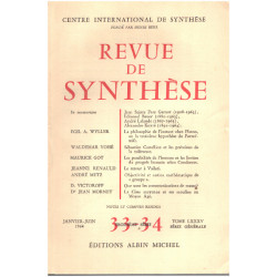 Revue de synthese n° 33-34