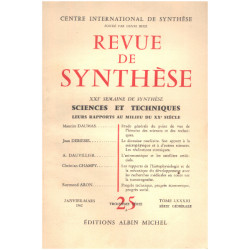 Revue de synthese n° 25