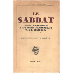 Le sabbat / texte de la Mishnah relatits au repos du sabbat avec...