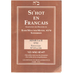 Si'hot en français / adar I et II fascicules n° 133 et 134