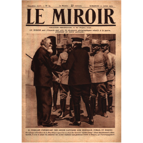 Le miroir publication hebdomadaire n° 85 / monsieur poincarré