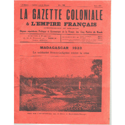 La gazette coloniale et l'empire français / madagascar 1933
