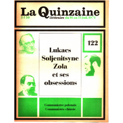La quinzaine litteraire n° 122 / lukacs soljenitsyne zola et...