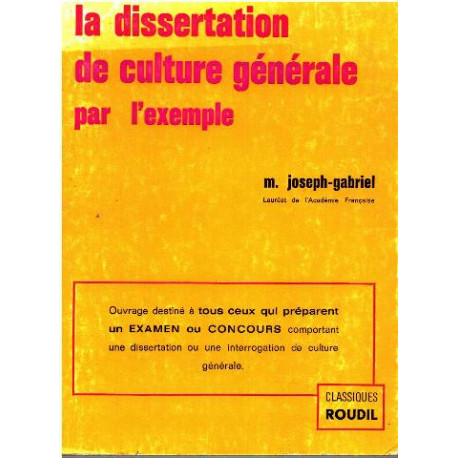 Culture universelle dissertation