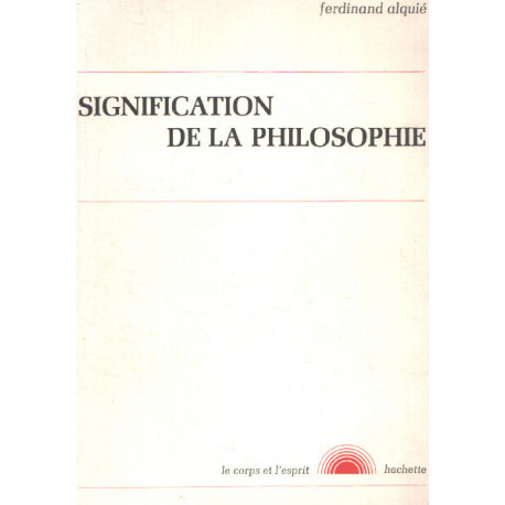 Signification de la philosophie