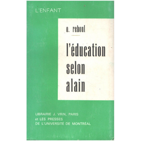 L'education selon Alain