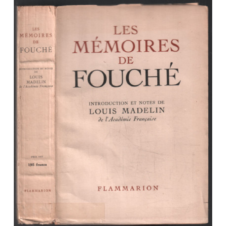 Les mémoires de Fouché