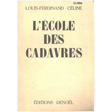 L'école des cadavres / 34° edition