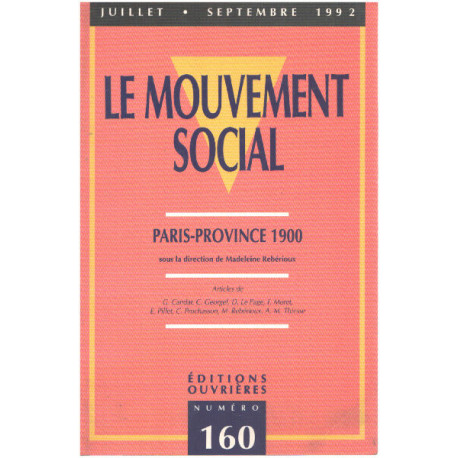 Le mouvement social / paris province 1900