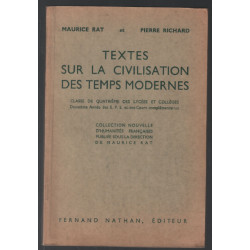 Textes sur la civilisation des temps modernes (Classe de Quatrieme...