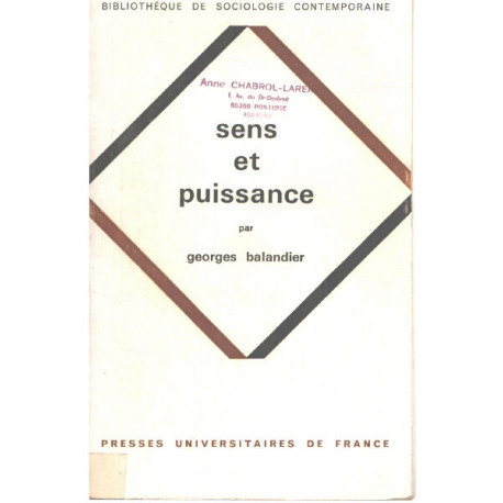 Sens et puissance