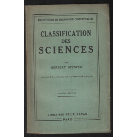 Classification des sciences
