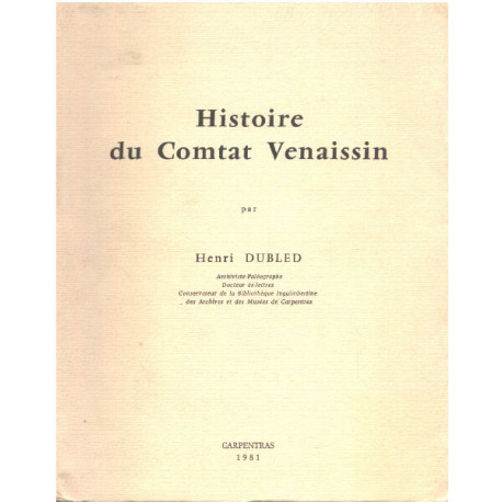 Histoire du comtat venaissin