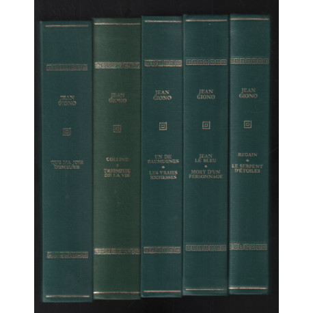 9 titres de Jean Giono en 5 volumes / que ma joie demeure...